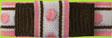 Baby Hair Clip Brown and Pink Ribbon