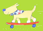 Mulberribush Skateboard Dog