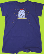 Mulberribush Happy Camper Cobalt Blue Romper