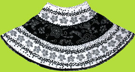Mulberribush Black and White Tiered Skirt