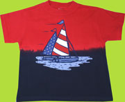 Mulberribush Red/Navy 4th of July Cotton T-shirt