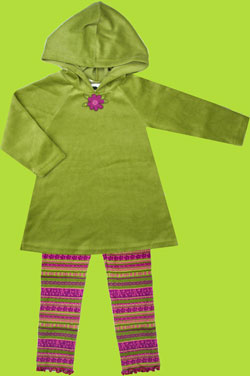 Mulberribush Flower Embelished Hooded Tunic