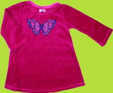 Mulberriebush Sparkle Butterfly Bell Sleeve Dress