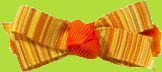 No Slippy Hair Clippy Yellow and Orange Sam Striped Cross Knot Baby Bow 