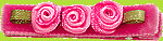 No Slippy Hair Clippy Hot Pink Fallon Silk Rosettes Hair Clip 
