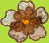 No Slippy Hair Clippy Brown Michelle Medium Sequin Flower Hair Clip