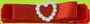 No Slippy Hair Clippy Red Lily Satin Baby Bow w/Pearl Heart Hair Clip 