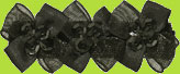 No Slippy Hair Clippy Black Giselle Satin Organza Flowers Hair Clip