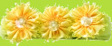 No Slippy Hair Clippy Citron Leah Frayed Flower Alligator Hair Clip