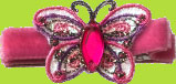 No Slippy Hair Clippy Hot Pink Skyler Jeweled Butterfly Hair Clip 
