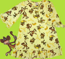 Papbear Go Bananas Cotton Flannel Gown