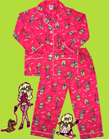 Papbear Blondi Girs Cotton Flannel Loungeabout Set