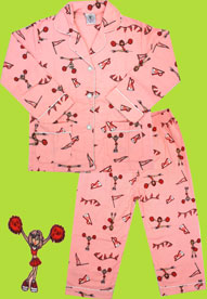 Papbear Cheer Leaders Cotton Flannel Loungeabout Set