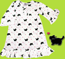 Papbear Doggy Love Cotton Flannel Loungeabout Gown