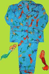Papabear Mermaids Cotton Flannel Loungeabout Set