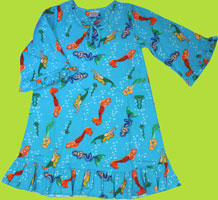 Papabear Mermaid Cotton Flannel Night Gown
