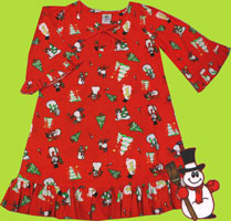 Papbear Snowman Holiday Gown