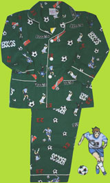 Papabear Soccer Cotton Flannel Loungeabout Set