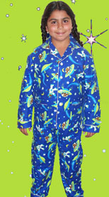 Papabear Space Pajamas made of 100% Cotton Flannel 