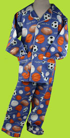 kids cotton flannel sports pajamas