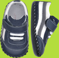 Pediped Josh Navy, White and Gray Sneaker 