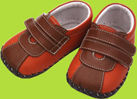 Pediped Liam Orange and Brown Leater shoe