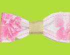 Flower printed leather clip