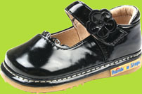 Rainbow Steps Black Patent Leather Squaky Shoes