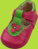 Rainbow Steps Raspberry/Green Prewalker Shoes 