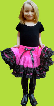 Posh Hot Pink and Black Petti Skirt