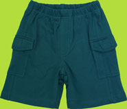 Organic Cotton Teal Pocket Shorts for Toddlers