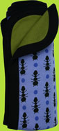 Positively Organic Blue w/Black Ants Organic Cotton Blanket