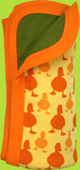 Yellow Duck Print Organic Cotton Baby Blanket