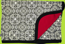 Positively Organic Black and White Floral baby blanket