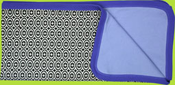 Organic Cotton Black and White Geometric Blanket 