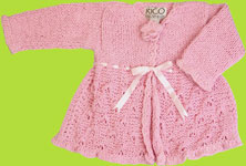 Rico handknits baby,  infant and toddler pink cardigan