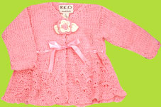 Rico Handknit Cardigan with Satin Belt and Flower