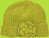 Rico Cotton Handknit Hat with Flower
