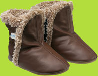 Robeez Brown Booties with Plush Lining