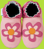 Pink Flower Robeez booties
