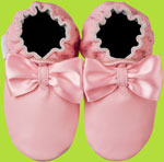 Pink Party Bow Robeez booties