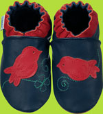 Navy Songbird Robeez booties