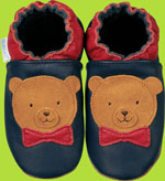 Navy Teddybear Robeez booties