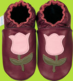 Burgundy Tulip Robeez Booties