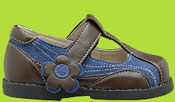 See Kai Run Colbalt Blue Suede and Brown Leather Shoes