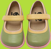 Green, Pink and Yellow Mary Janes for Girls