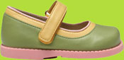 See Kai Run Celeste Green, Pink and Yellow Mary Janes