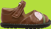 See Kai Run Brown Mary Jane w/Pink Bird Applique - Melody