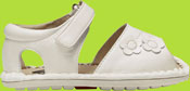 See Kai Run White Sandal w/Flowers for Kids