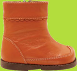 See Kai Run Orange Kid Boot w/Faux Fur Lining